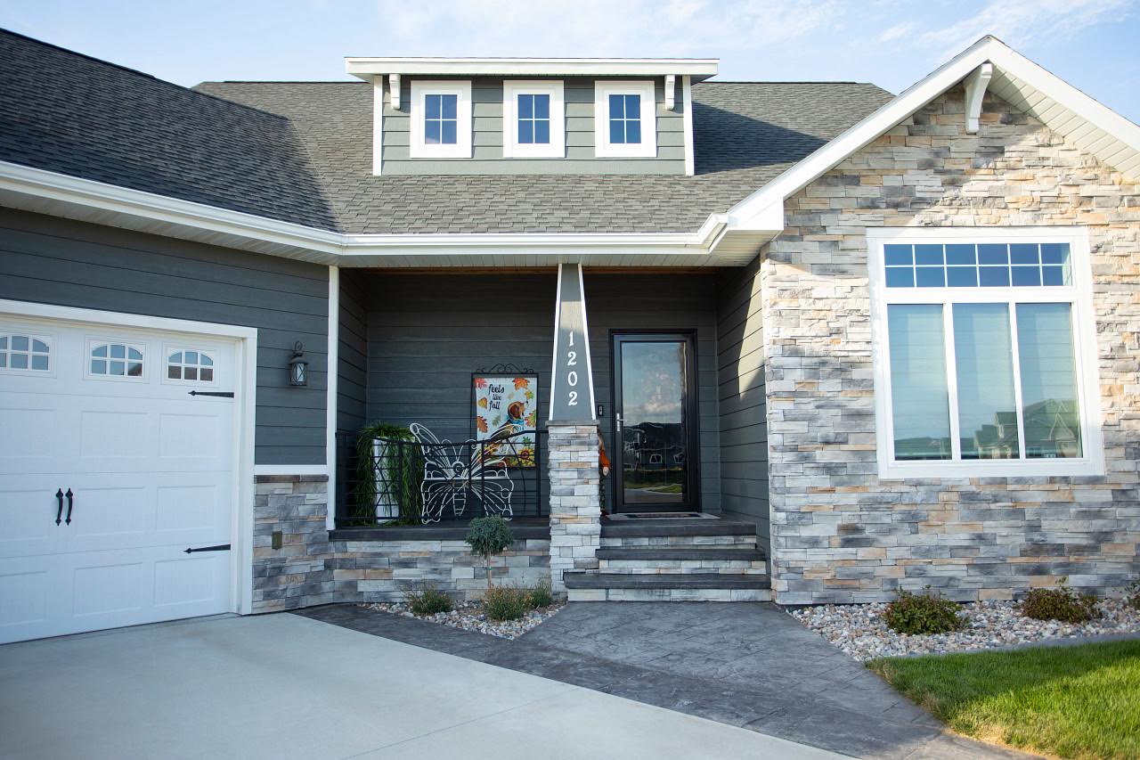 craftsman-home-exterior-black-glass-front-door storm door installation Denver